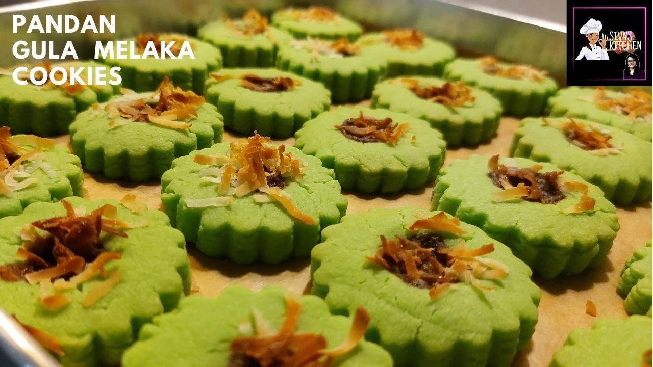 EGGLESS PANDAN GULA MELAKA COOKIES  Deepavali Vanthaachu