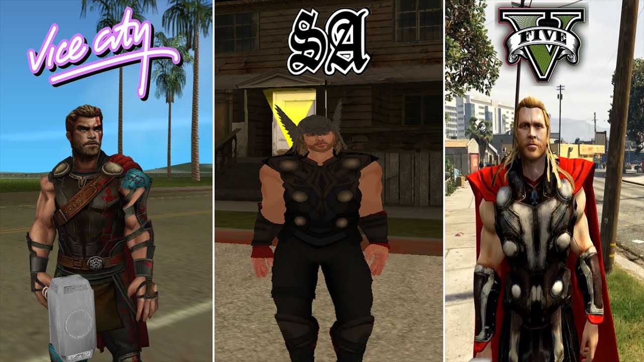 Thor in GTA Games (Evolution)