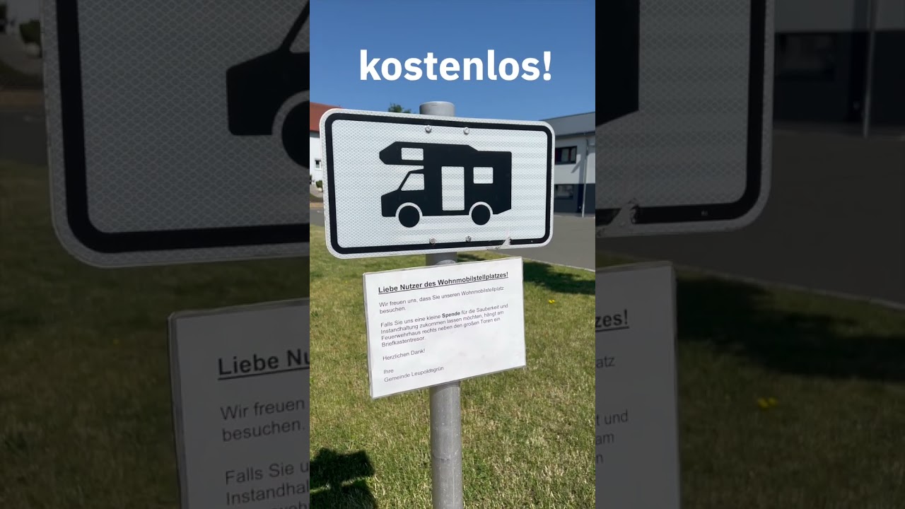 Wohnmobil Stellplatz Tipp kostenlos an A9 in Leupoldsgr&uuml;n.m4v