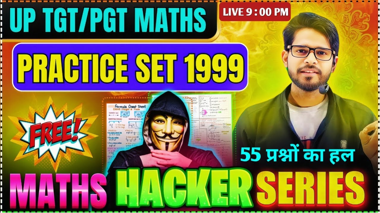 L-3, Up TGT/PGT maths 2024 | DSSSB | KVS | 🔥 ONE SHOT 🔥 tgt math Practice set 1999 , tgt manav sir