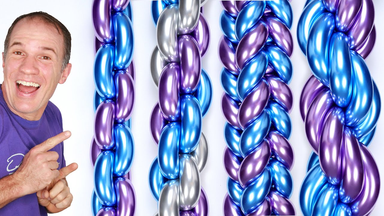 TRENZAS Y CADENAS❗❗ (con globos😱) como hacer Cadena de globos - globoflexia - Gustavo gg globos