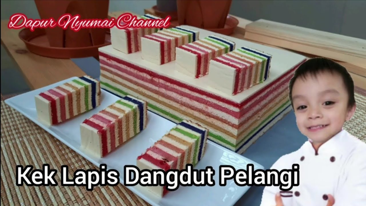 Kek Lapis Dangdut Pelangi || Kek Lapis Sarawak || Step By Step