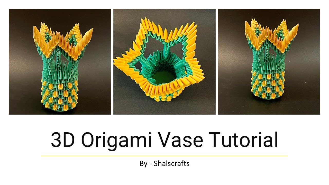 3D Origami Vase Tutorial