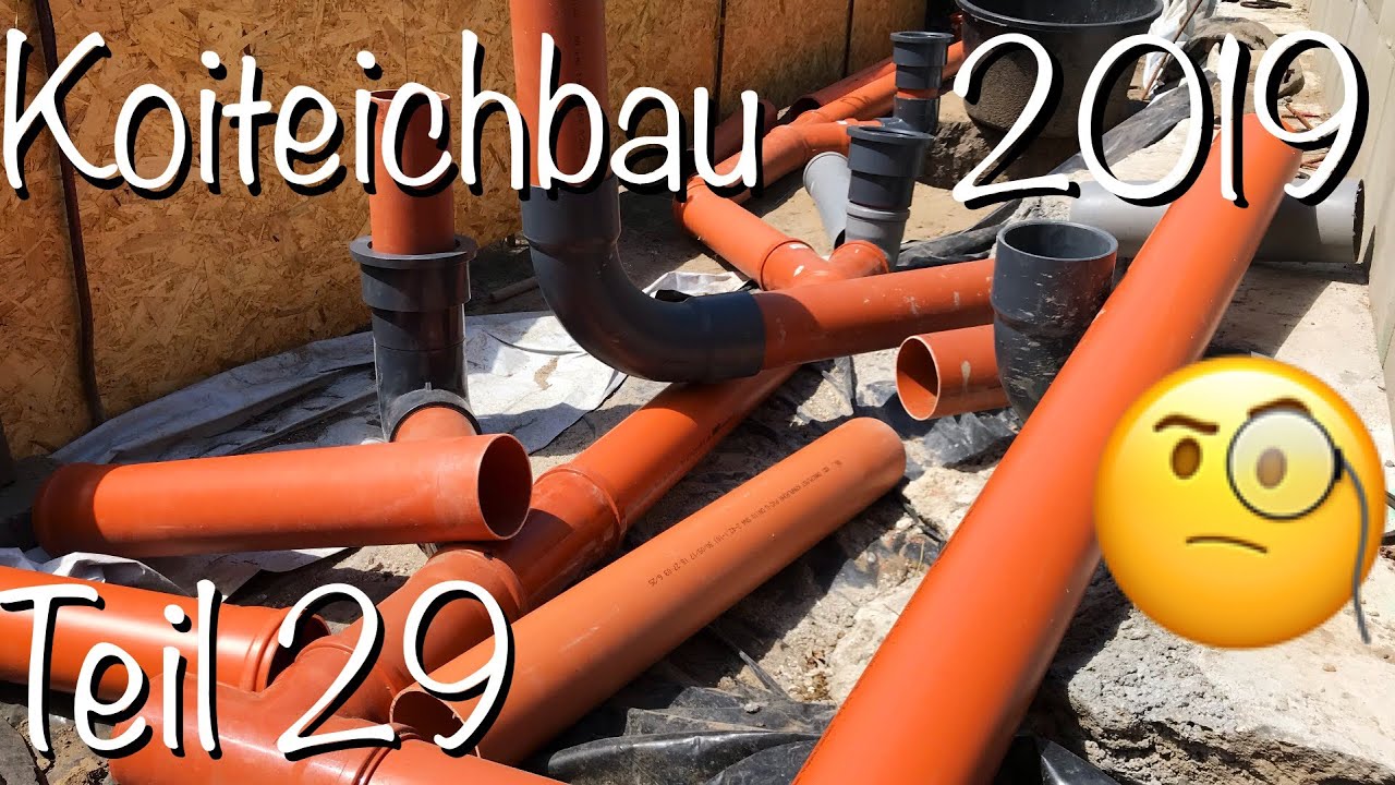 Teichbau Koiteichbau 2019 Teil 29 flexen, sägen & kleben + Schutzfolie verlegen Abwasser 2.0