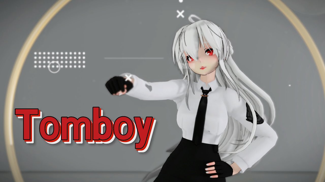 MMD cool dancing haku 4k【Tomboy】uniform haku ハク弱音