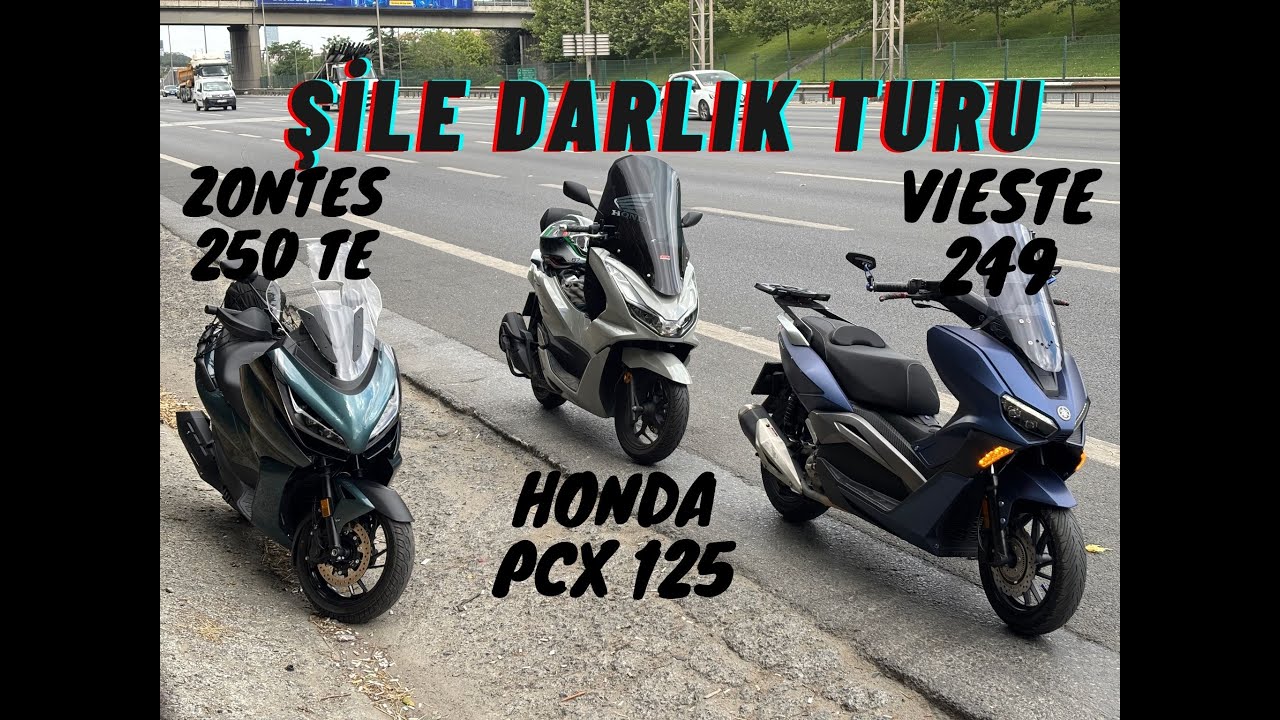 MOTORSİKLETLER İLE ŞİLE DARLIK TURU VLOG (ZONTES 250TE-PCX125-VİESTE 249)