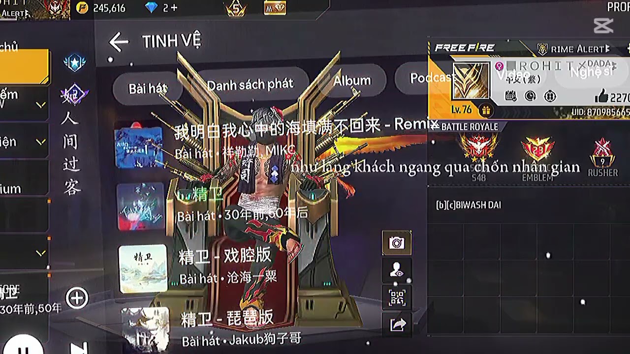 我明白我心中的海填满不回来 in free fire 🔥