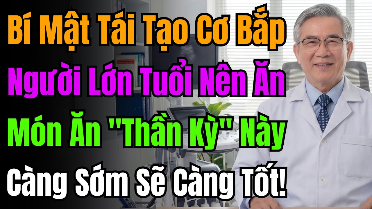 Đừng Tốn Tiền Mua Bột Protein! Ăn Món Này Để Chống Teo Cơ, Xây Cơ Bắp Sau Tuổi 60.