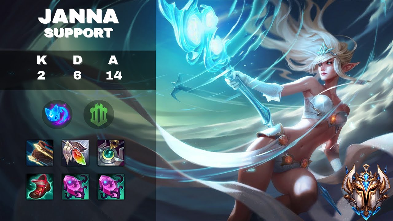 Support Janna vs Rakan - Challenger League of Legends Replay