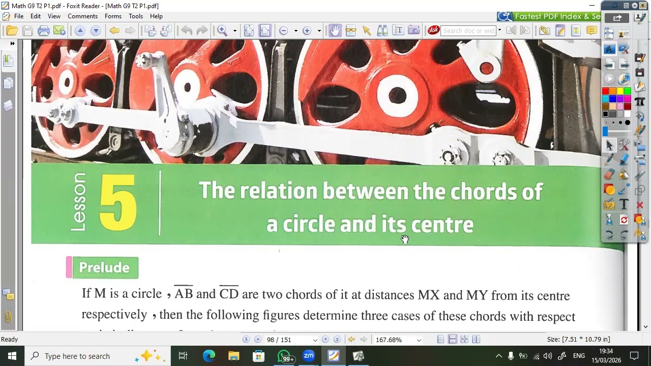 Lesson5 the relation between the chords and its center