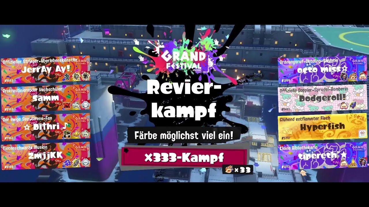 Splatoon 3 - Grand Festival - Intense 333x Battle! - Past vs. Present vs. Future