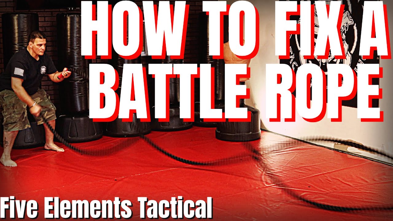 HOW TO FIX A BATTLE ROPE - BATTLE ROPE REPAIR - CROSSFIT WORKOUT FOR BEGINNERS HIIT - KNOT TYING