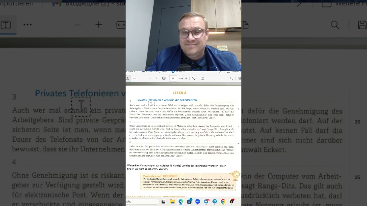 Deutsch B2 Videokurs Teil.11, Lesen und Grammatik, Lektion 2, Partizip I, Partizip II als Adjektiv