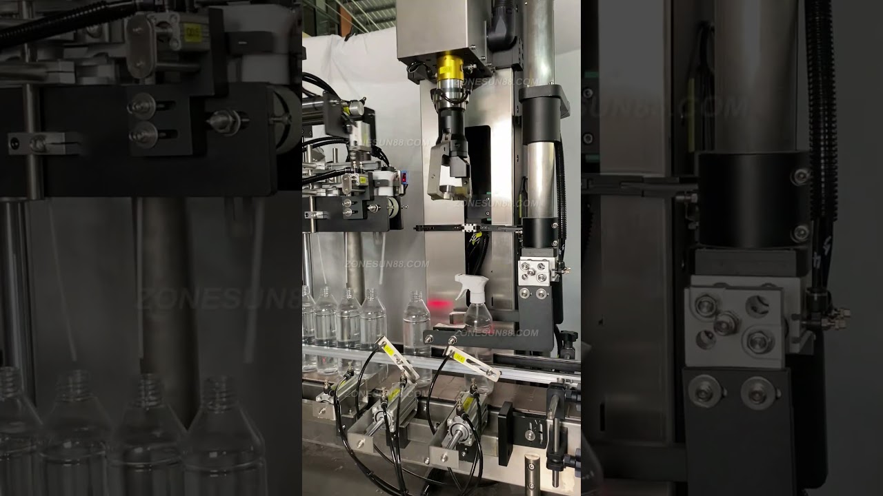 ZONESUN Automatic Servo Trigger Pump Spray Bottle Capping Machine