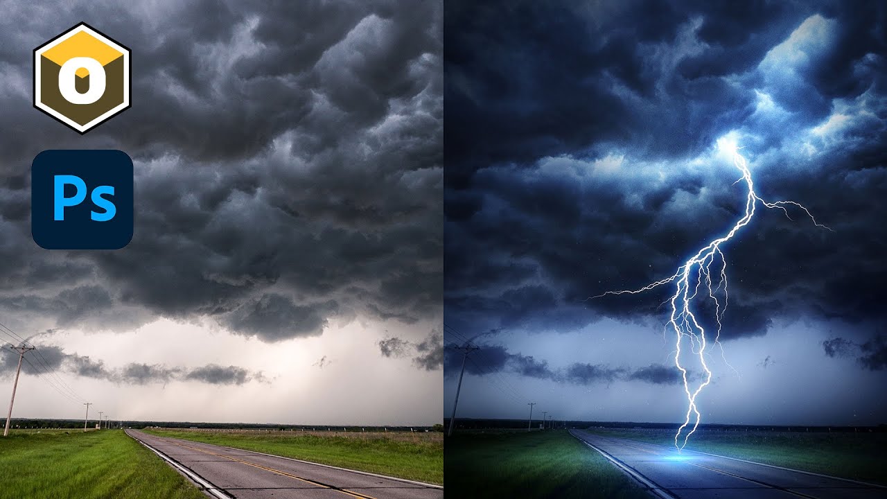 How to Add Lightning with Photoshop and Optics by Boris FX