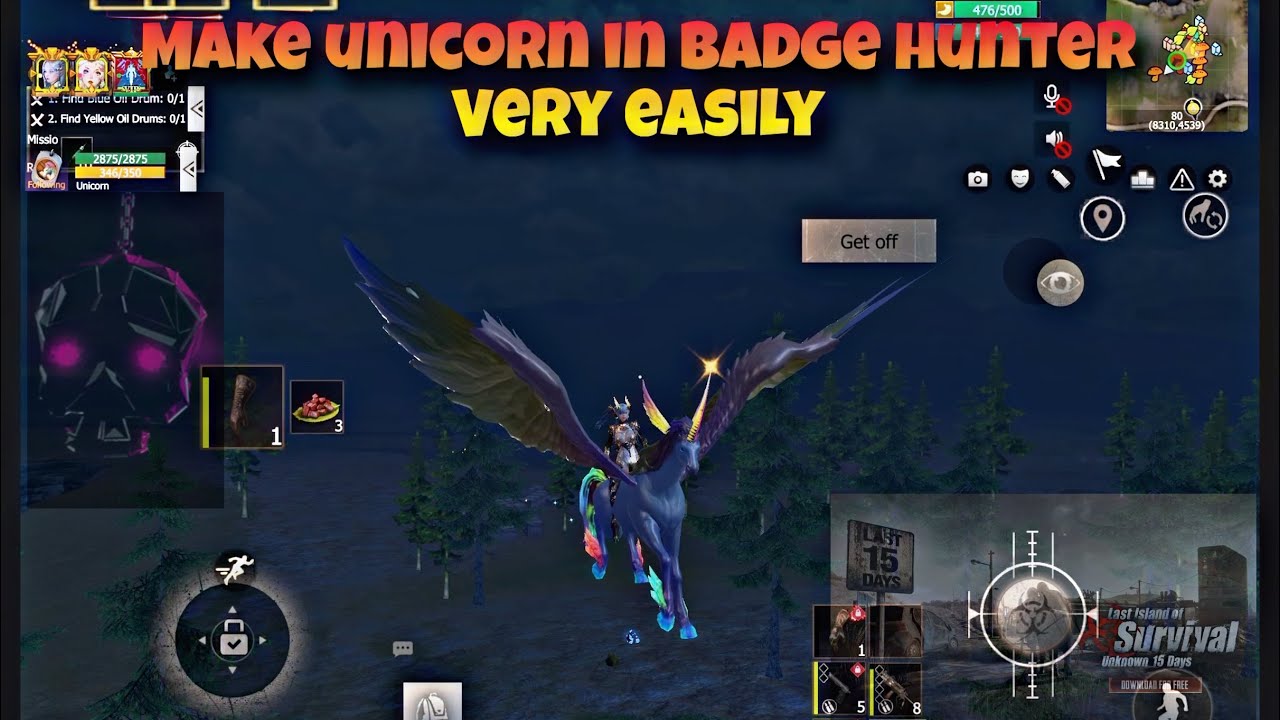 Make Unicorn in Badge Hunter - Last Island of Survival  #lastislandofsurvival 