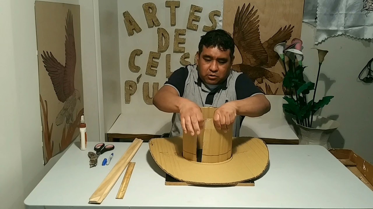 Tutorial cómo hacer un sombrero de charro de cartón