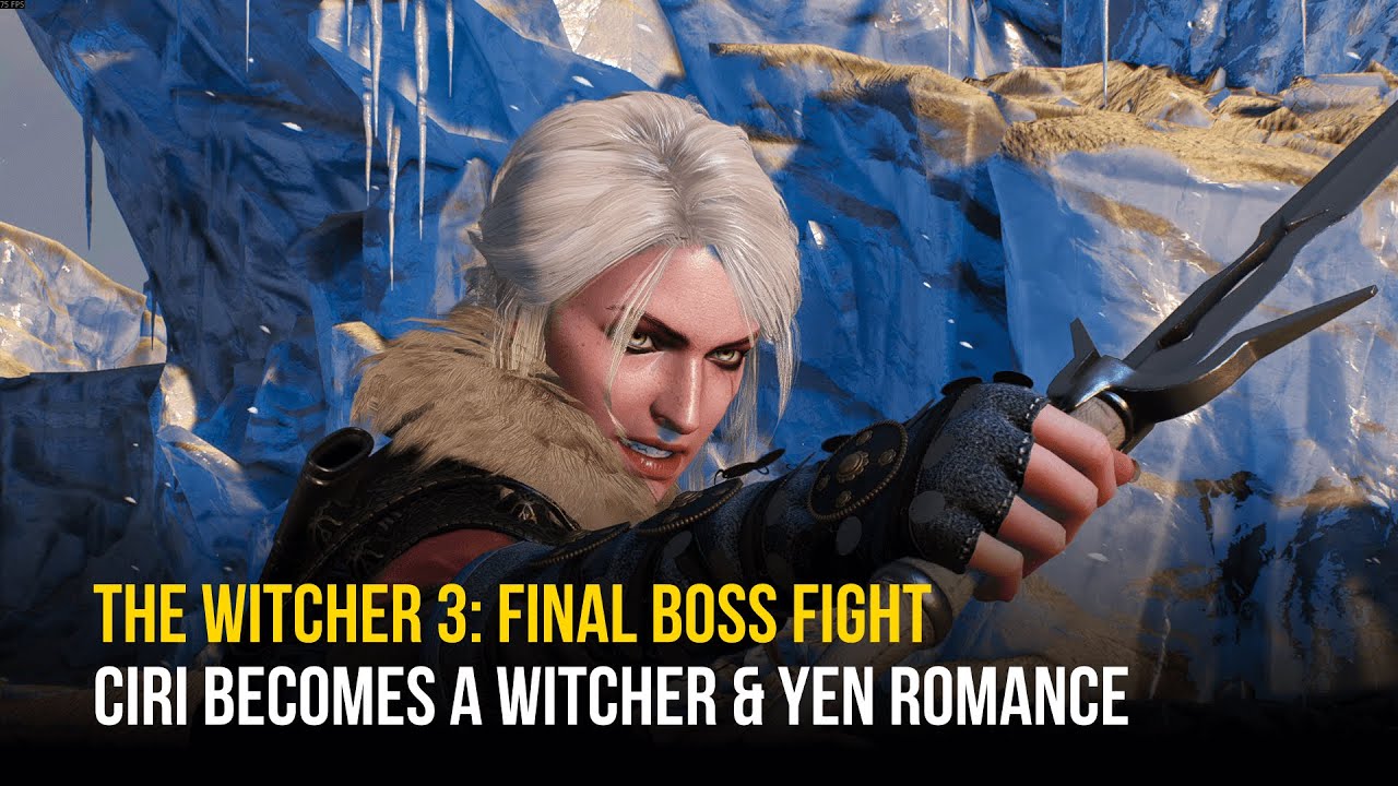 Gaming on Linux: The Witcher 3 Final Battle (Defeat Caranthir-Eredin) Ciri Becomes A Witcher Ending