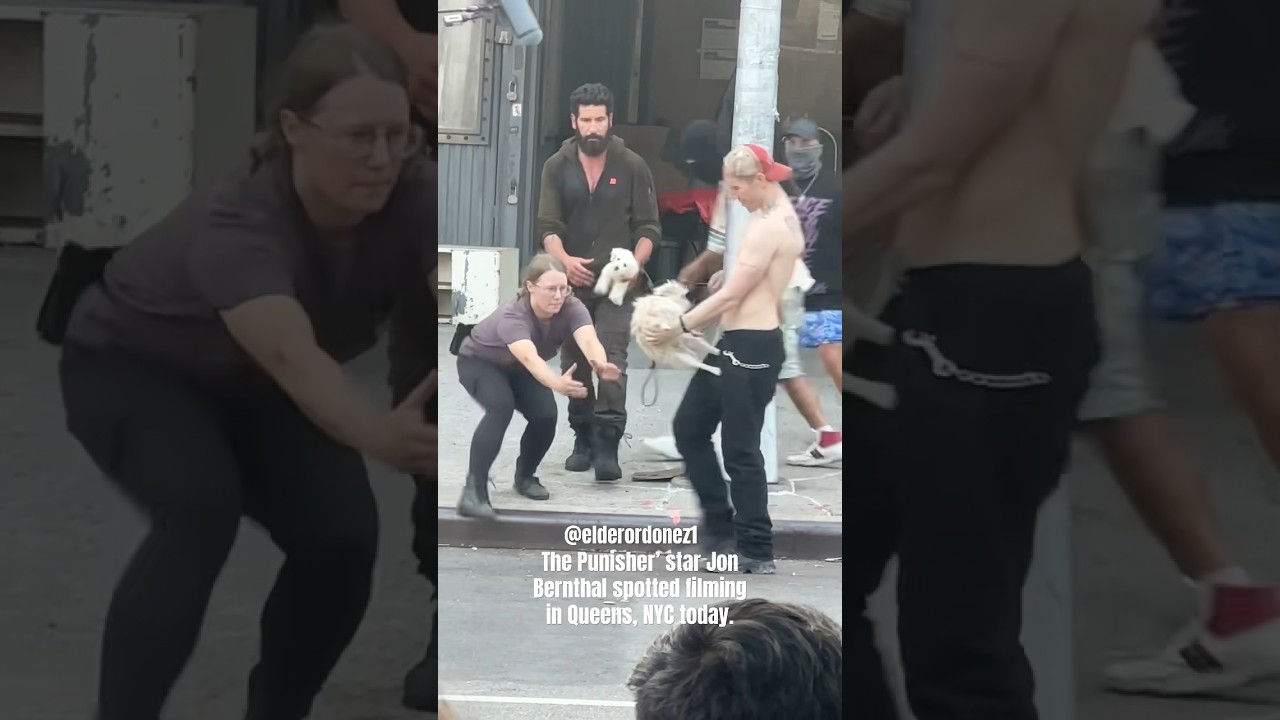 The Punisher&rsquo; star Jon Bernthal spotted filming in Queens, Myrtle Av and Hillside Av New York, today