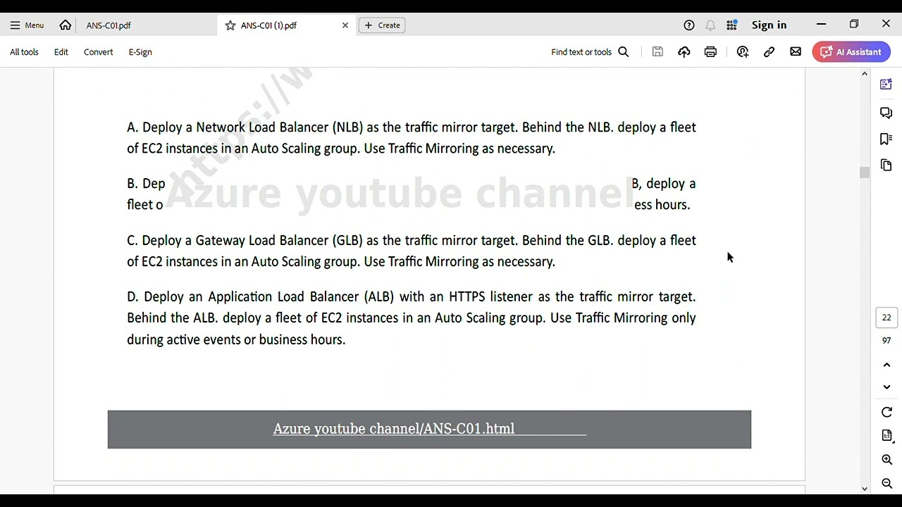 ANS C01 AWS Certified Advanced Networking Specialty ANS-C01 - Exams 2024