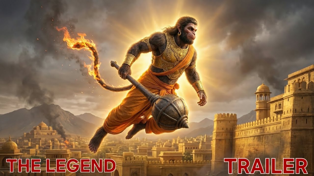 The Legend Hanuman 🔥 Ramayana Story Cinematic Trailer | AI Devotional Short Film