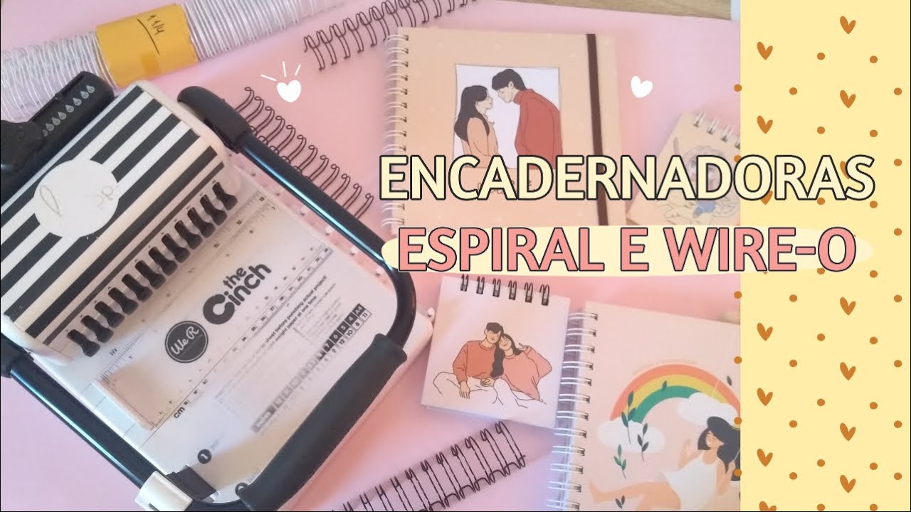 Encadernadoras espiral e wire-o e como furar na the cinch