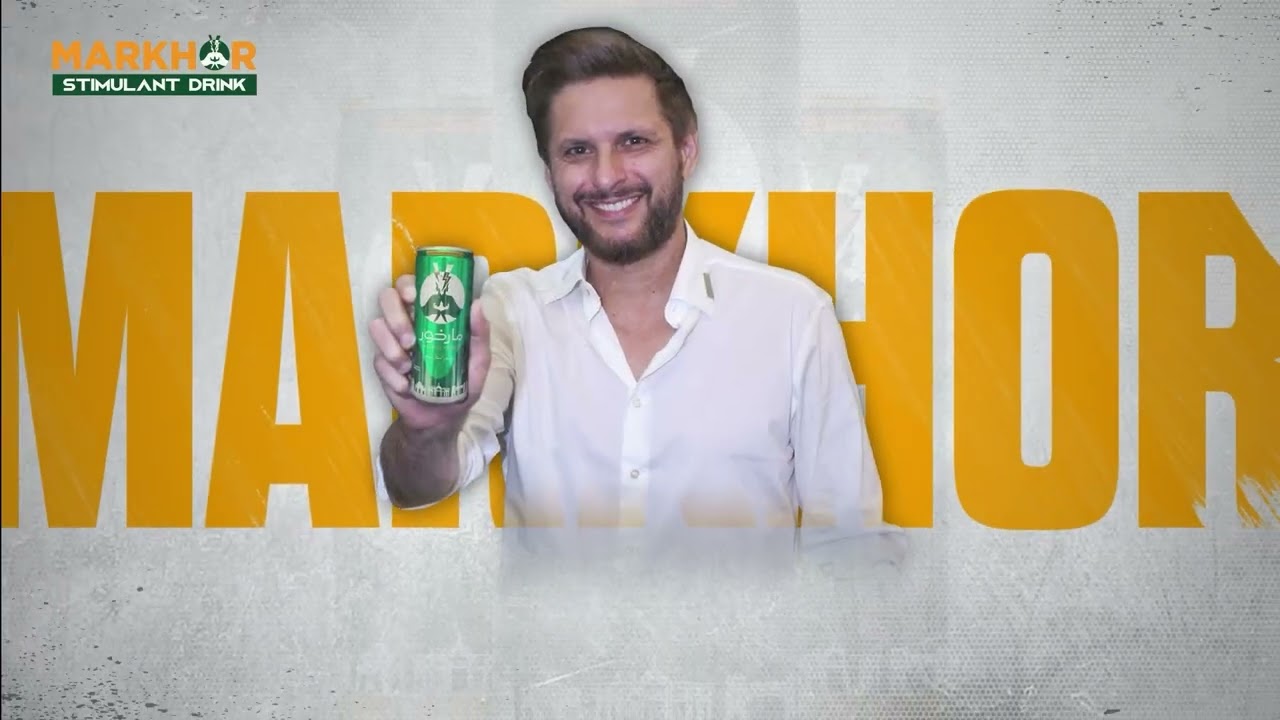 Shahid Afridi x Markhor Stimulant Drink | One Nation, One Drink 🇵🇰💥 The Wild Power of Pakistan