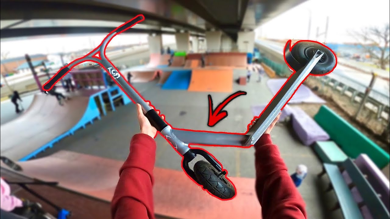 EPIC DIRT SCOOTER TRICKS AT AWESOME SKATEPARK!