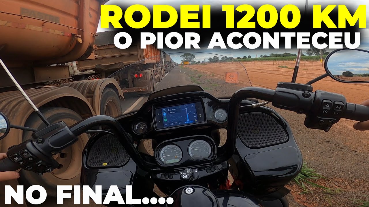 Rodei mais de 1200 km de MOTO em UM DIA, mas o PIOR ACONTECEU NO FINAL