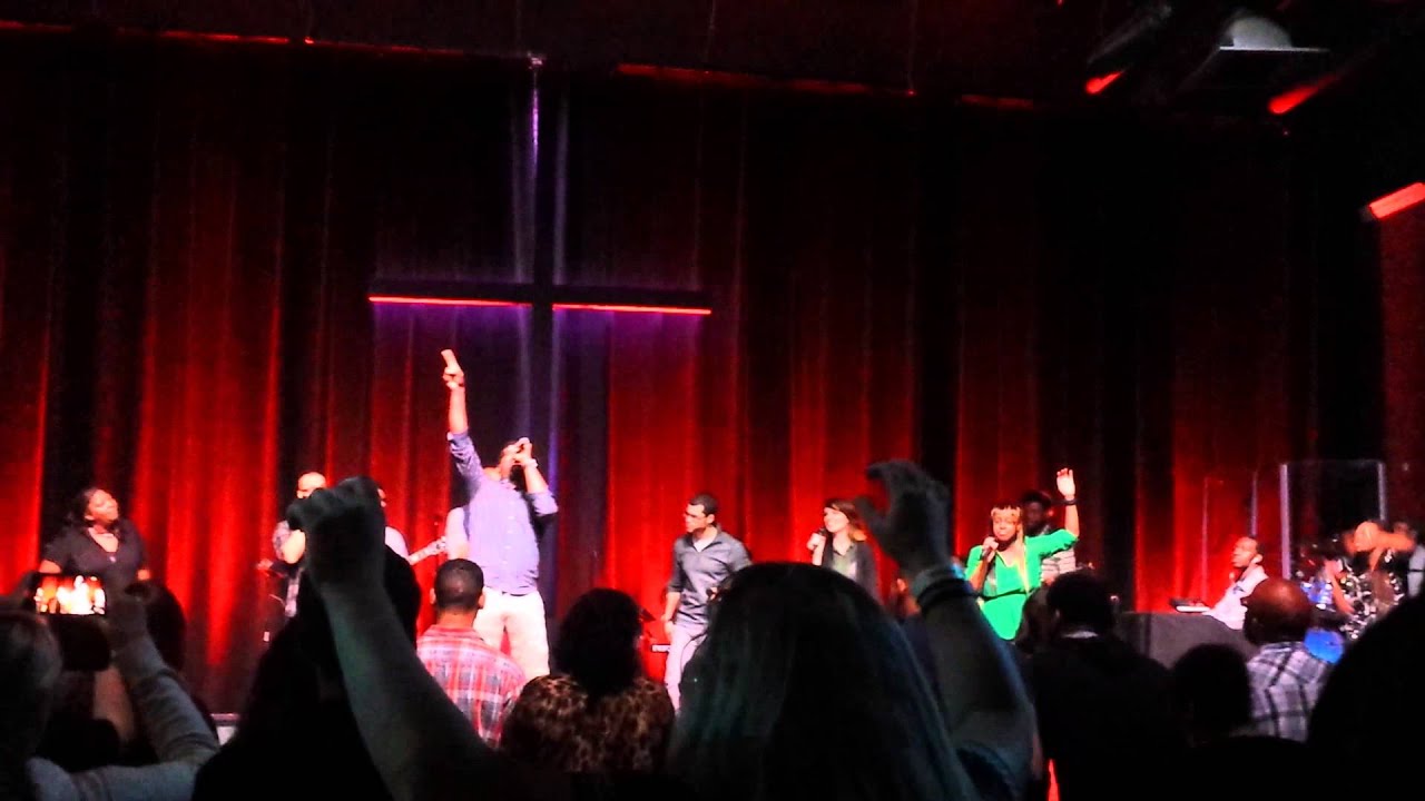 Daniel Johnson worshipping at Deeper Fellowship Church