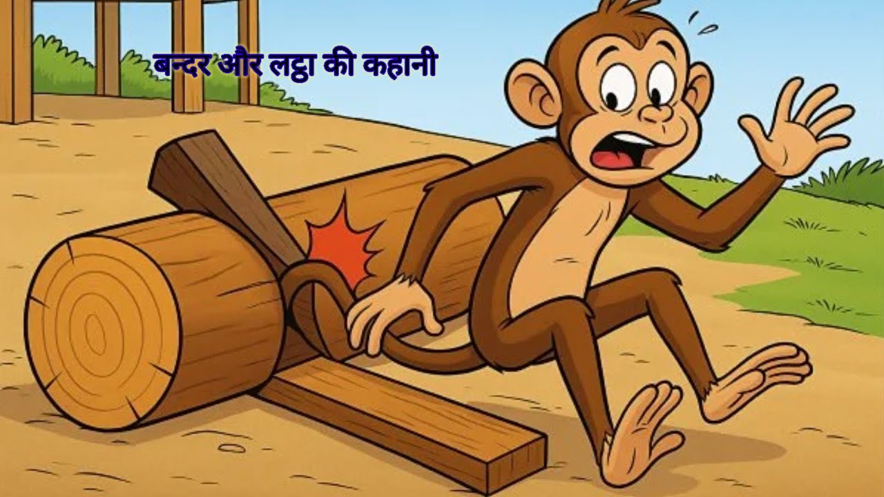 बन्दर और लट्ठा की कहानी लिए इस कहानी मे हमें सिख मिलती है दुसरो का कहा हुआ बात सुनना चाहिए 