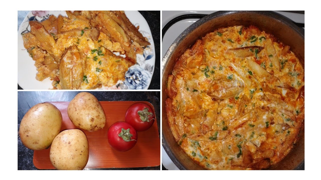 اليوم فطورك ولا عشاك عليا😍بطاطا مشرملة في المقلاة قوة فالبنة بدون لحوم راح تبهريهم بيها