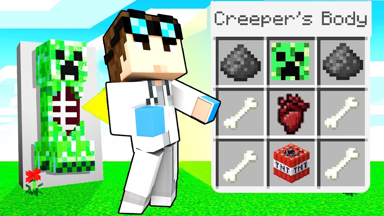 RUBIAMO LE PARTI DEL CORPO DEI MOSTRI DI MINECRAFT!!