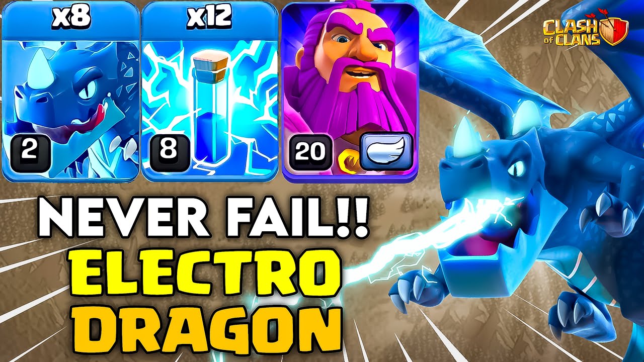 Never Fail !! Th11 Electro Dragon Attack Strategy - Best TH11 Zap Electro Dragon Strategy | Coc