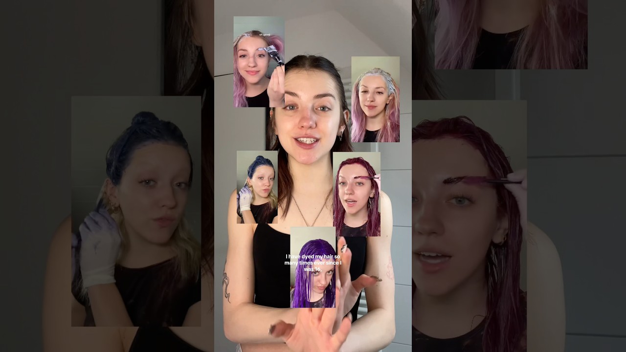 dyeing brown hair blue?? 🫐🌀 #hairdye #bluehair #haircolortutorial #kaleidoshair #darkhairdye