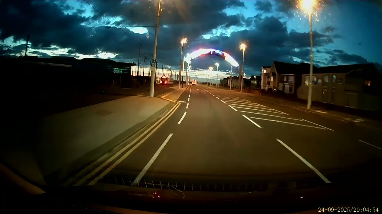 Dashcam Driving The Blackpool Illuminations