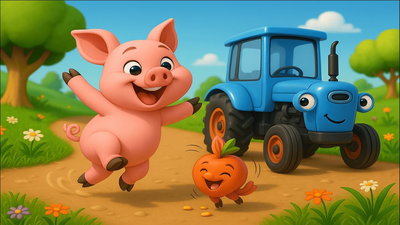 Tractorașul Transporta🚜🐖🐔 Desene Animate si Cântece pentru Copii de la | TUXI KIDS