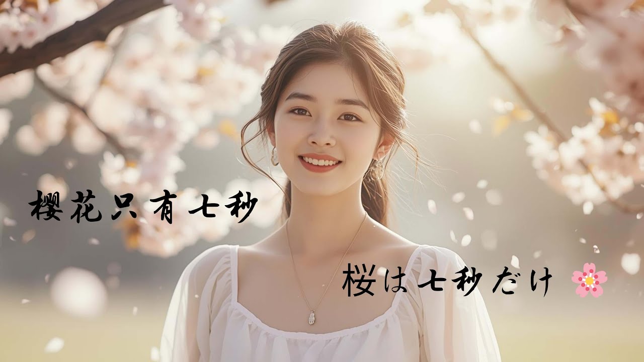 樱花只有七秒 🌸 听完这首歌，你还在怀念谁？(治愈系 J-Pop 风 / 唯美歌词版) 桜は七秒だけ 🌸 君の名は。風の切ないバラード (J-Pop Style)