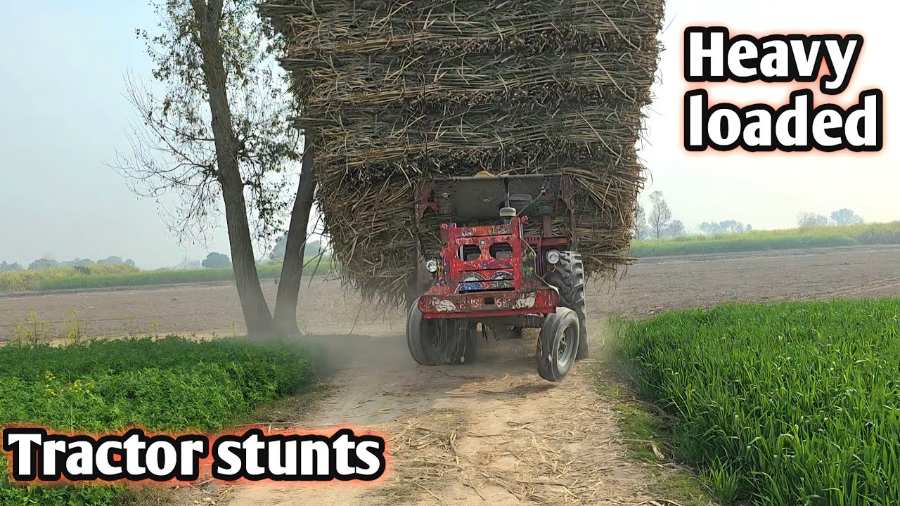 Mf 375 with heavy loaded stunts