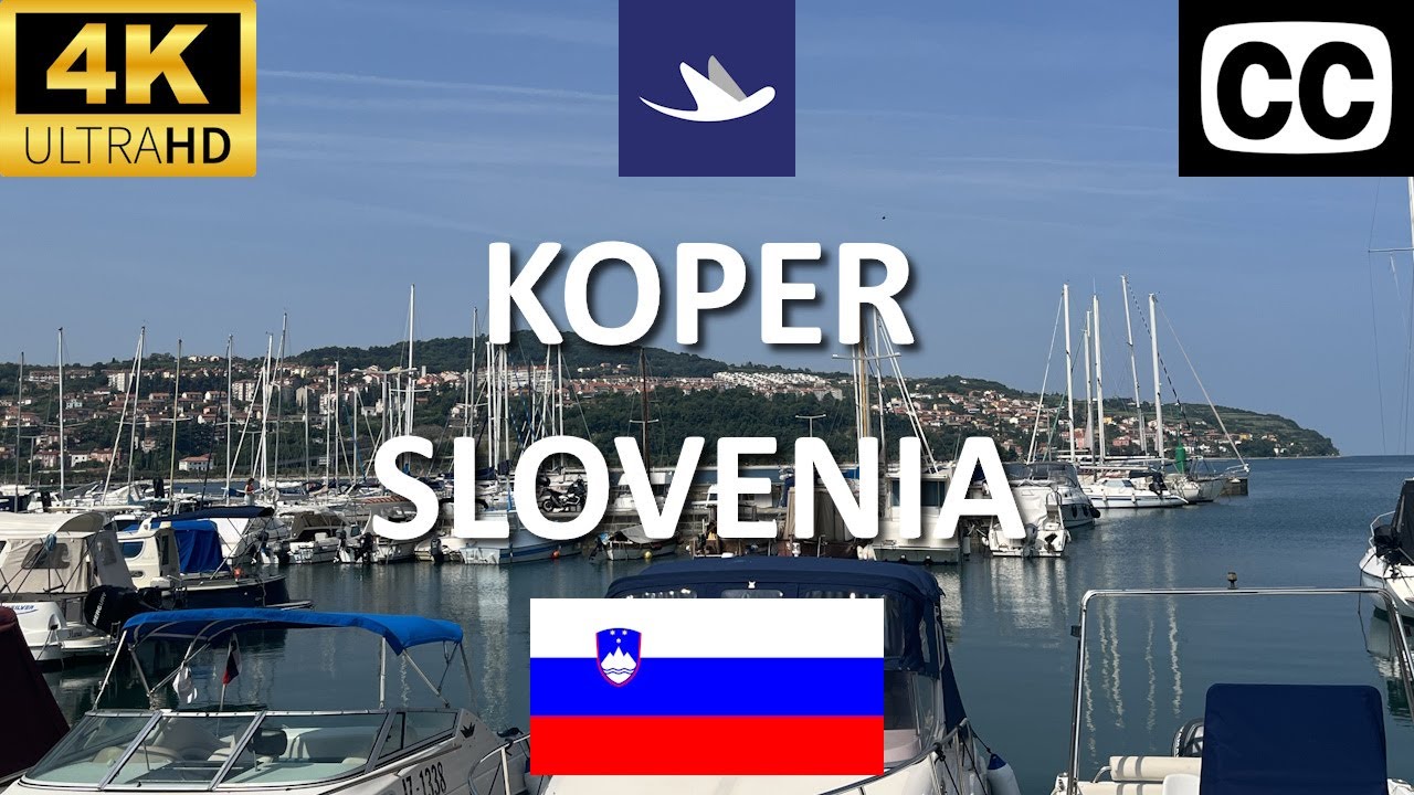 🇸🇮 Koper, Slovenia - Walking Tour - Marina, Tito Square, Museum Square (4K, CC)