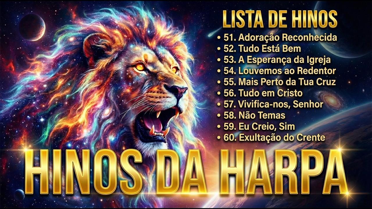 HINOS DA HARPA CRISTÃ, LOUVORES ANTIGOS,  51 - 60  PAZ E GRATIDÃO!