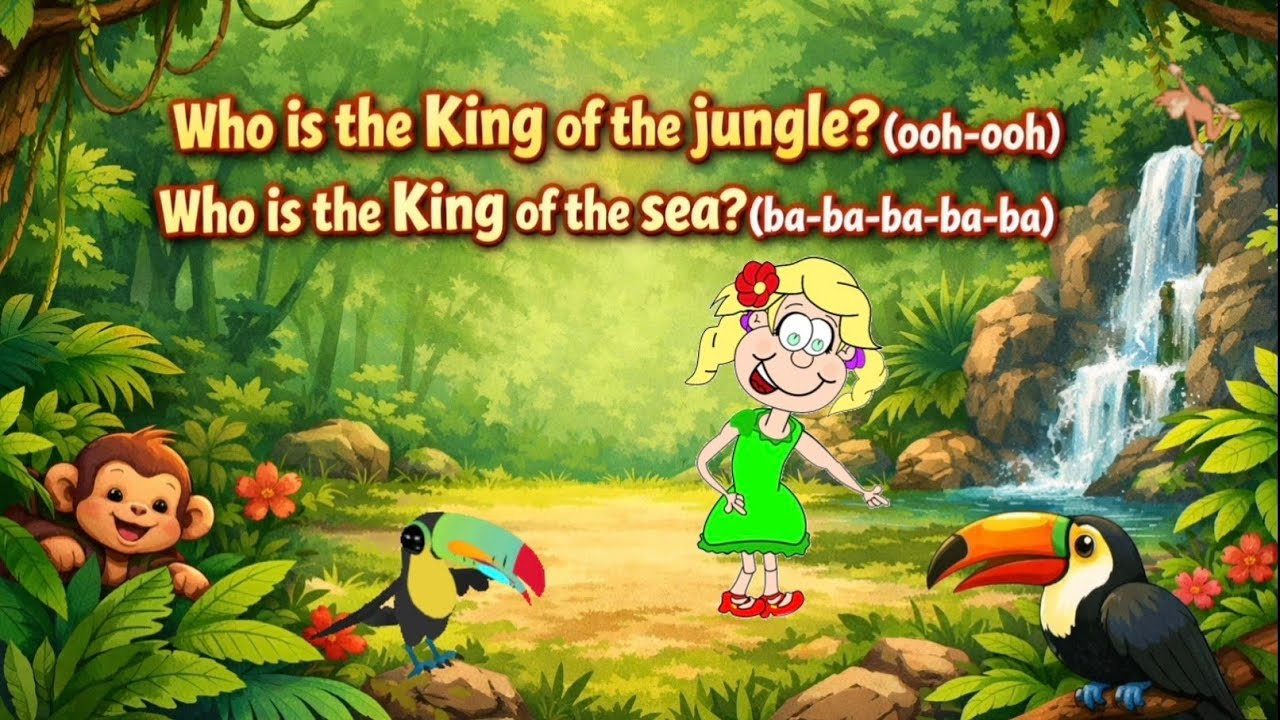 Who Is The King Of The Jungle? | Kids Worship Song | Sing and Dance with Gitte 