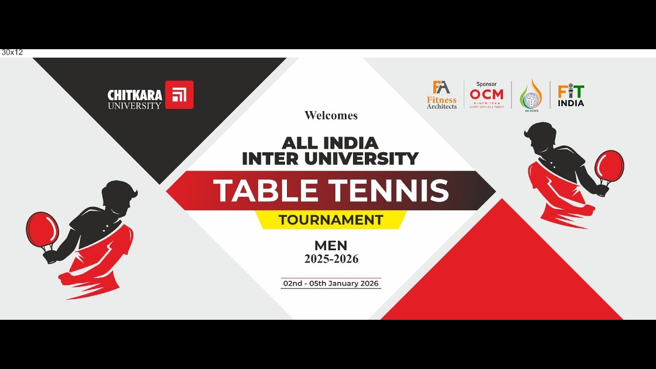 All india Inter University Table Tennis Tournament Men 2025-26