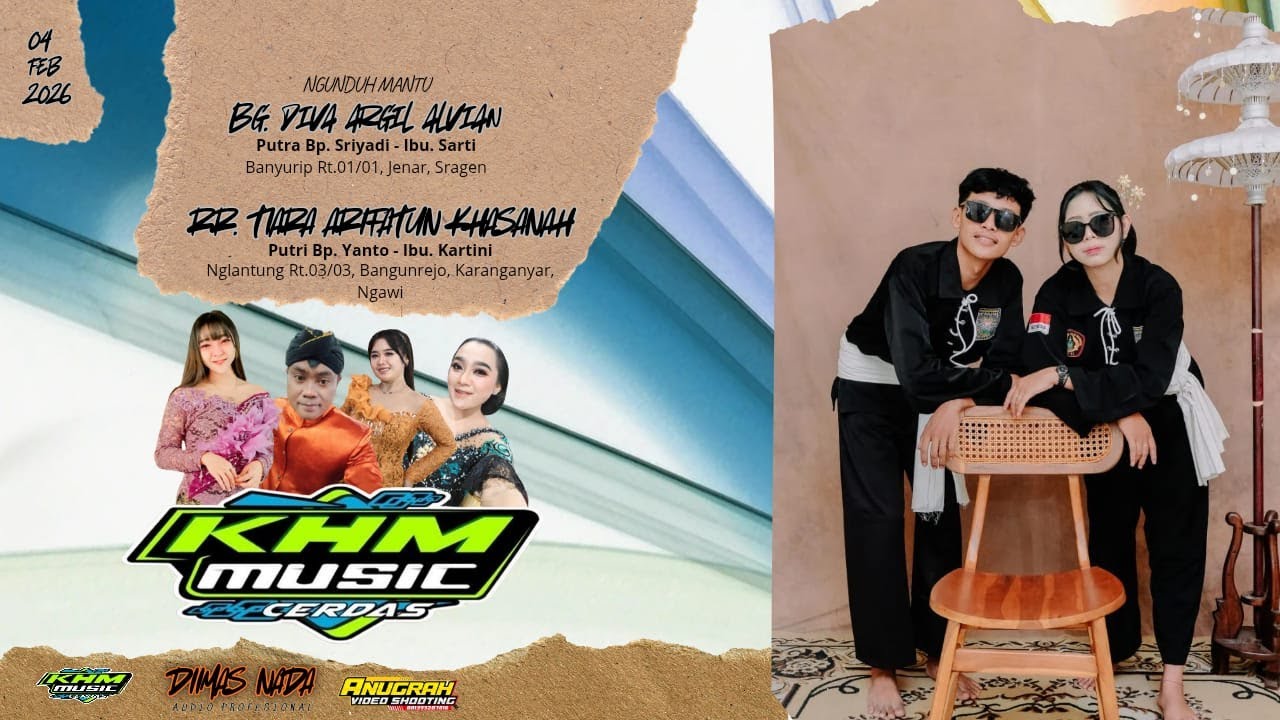 🔴LIVE KHM MUSIC ||WEDING ALVIAN & ARIFATUN  || DIMAS  NADA SOUND SYSTEM|| ANUGRAHHD