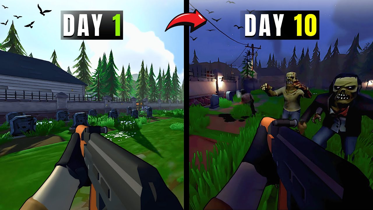 I Survive Days 1–10 in Zombie Graveyard Simulator | Part 1 (No Commentary)