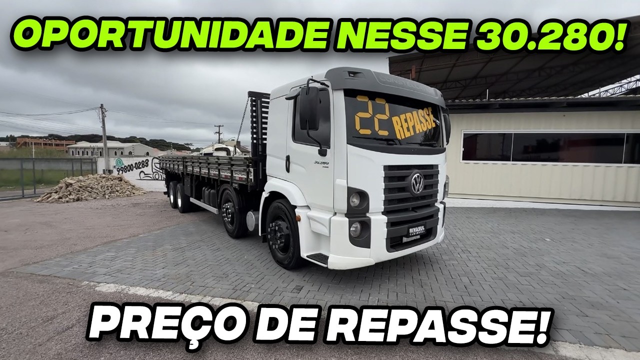 VW 30.280 2022 e Mercedes Atego 2025 – só caminhão top