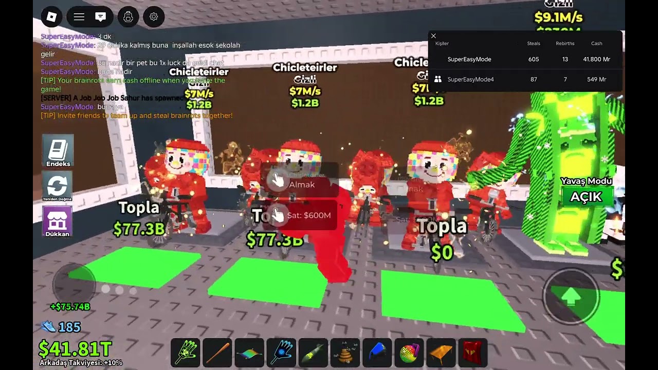 SECRET LUCKY BLOCK ALDIM! [STEAL A BRAİNROT] TÜRKÇE