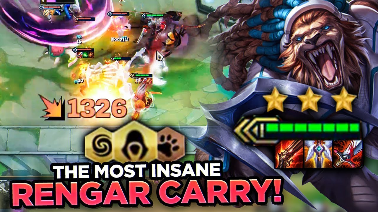 THE PERFECT RENGAR GAME! INSANE SOLO CARRY! | Teamfight Tactics
