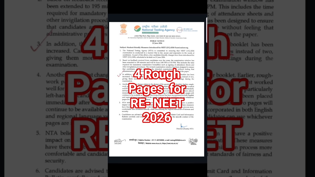 4 Rough Pages in Re-NEET 2026 // Re-NEET 2026 #reneet2026 #reneet #neet