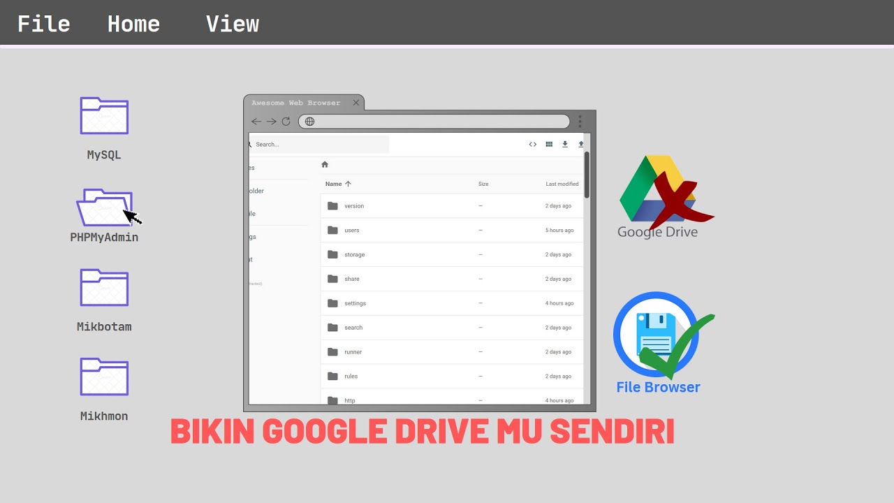 Membuat file manager ala google drive di armbian server menggunakan file browser